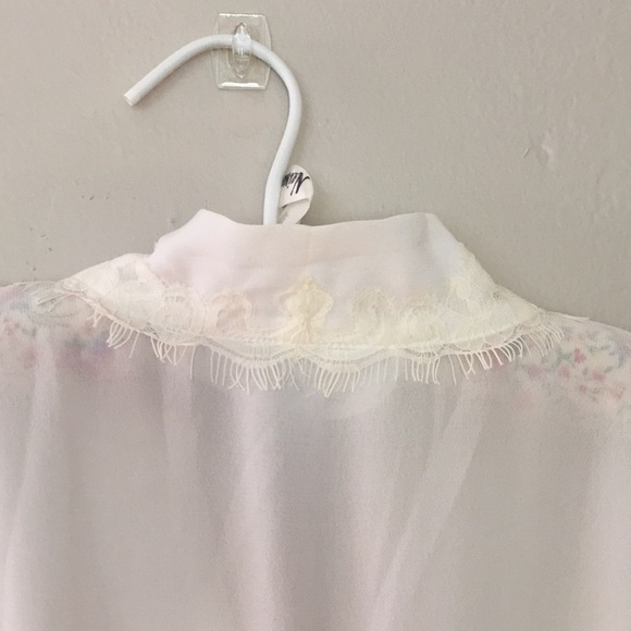 Morgan Taylor Sheer White Robe - Picture 7 of 10